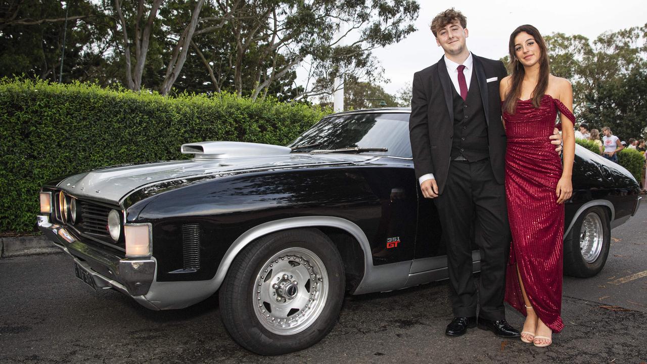 Graduates Callum Batterham and Kiana Thompson at Toowoomba Christian College formal at Picnic Point, Friday, November 29, 2024. Picture: Kevin Farmer