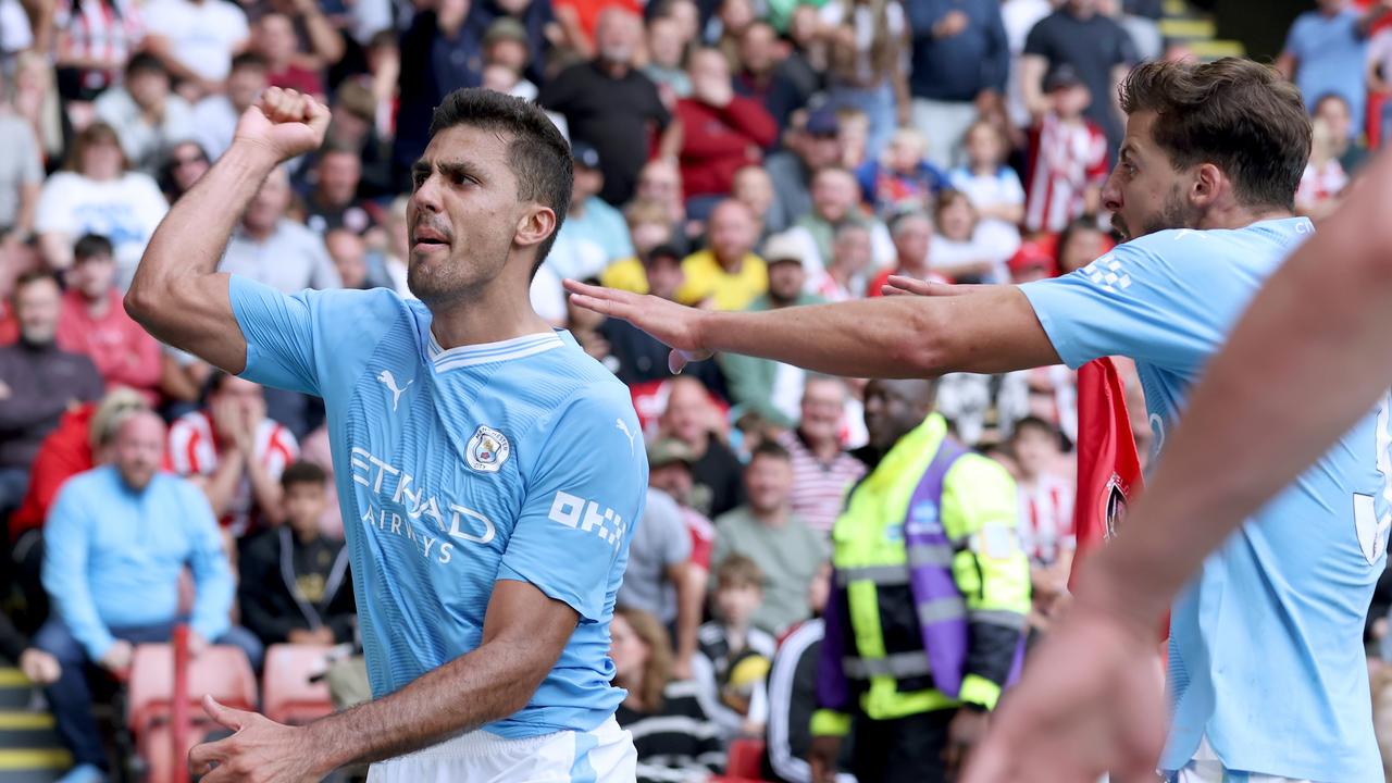 Rodri strikes late as Man City extend perfect start