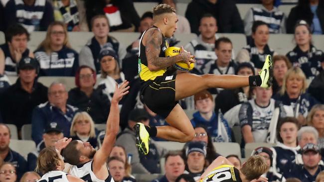 Shai Bolton made his mark in the Grand Final rematch in front of a massive crowd at the MCG. Picture: Getty Images.