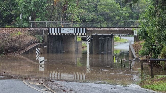 Localised flooding on the Sunshine Coast. Picture: Christopher Noy