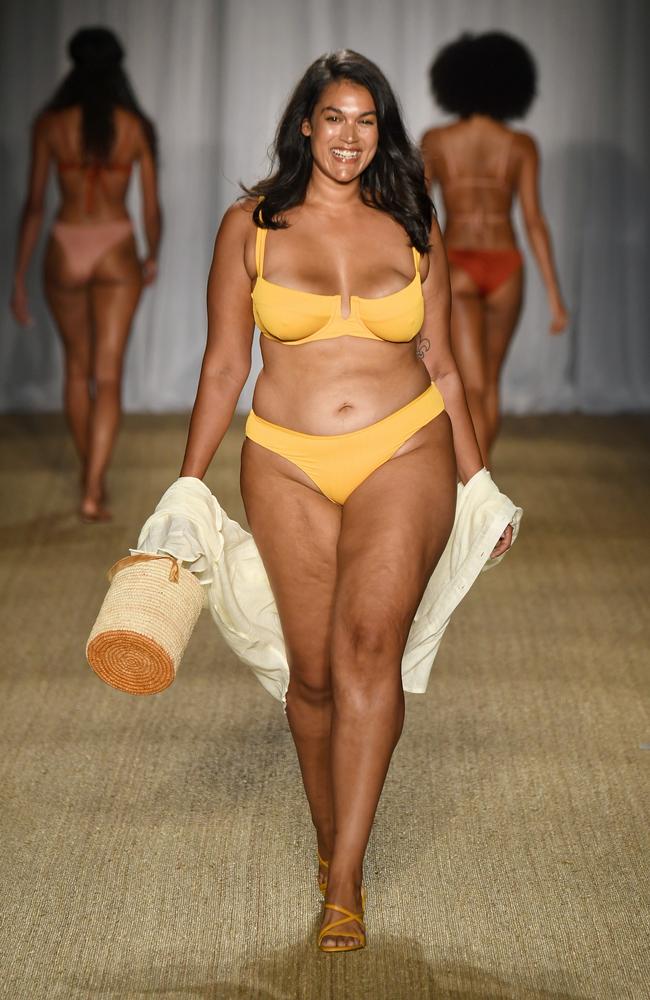 Jennifer Atilemile during the Monday Swimwear show. Picture: Getty