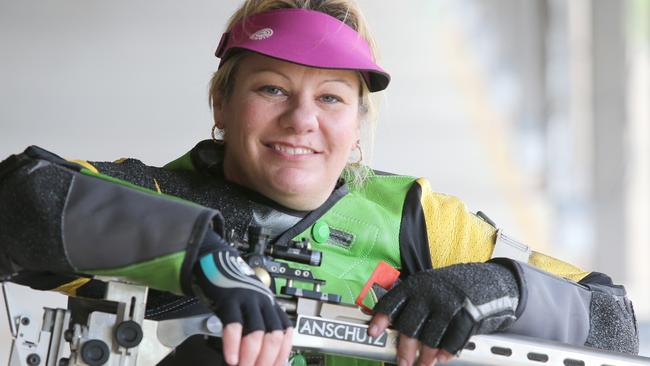 Natalie Smith is a Paralympic shooter bound for Tokyo. Photo: Jono Searle.