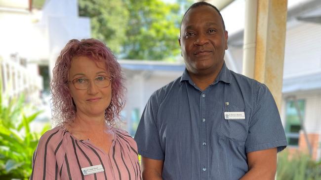 Mackay Base Hospital senior obstetricians Dr Leigh Grant and Dr Barton Matshe. Picture: Contributed