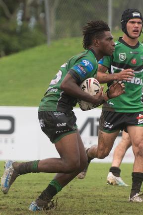 Jerry Mipari Mackay Cutters vs Townsville Blackhawks Cyril Connell Saturday 22 February 2025 Picture:Michaela Harlow