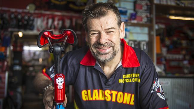 Gladstone Bicycle Centre owner David McIntosh. Photo Luka Kauzlaric / The Observer