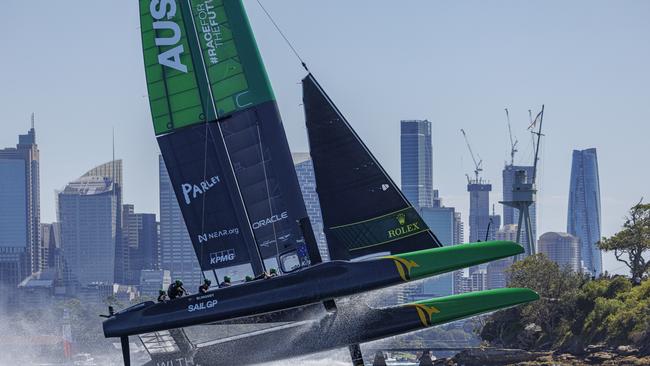 The Flying Roo in full flight. Photo: Felix Diemer for SailGP.