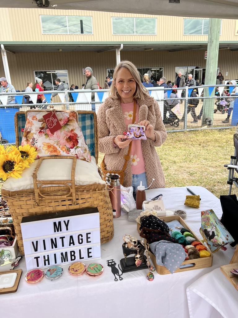 My Vintage Thimble owner Elizabeth, who travelled all the way from the Gold Coast at Snowflakes in Stanthorpe on Saturday, July 1 2023. Photo: Jessica Klein