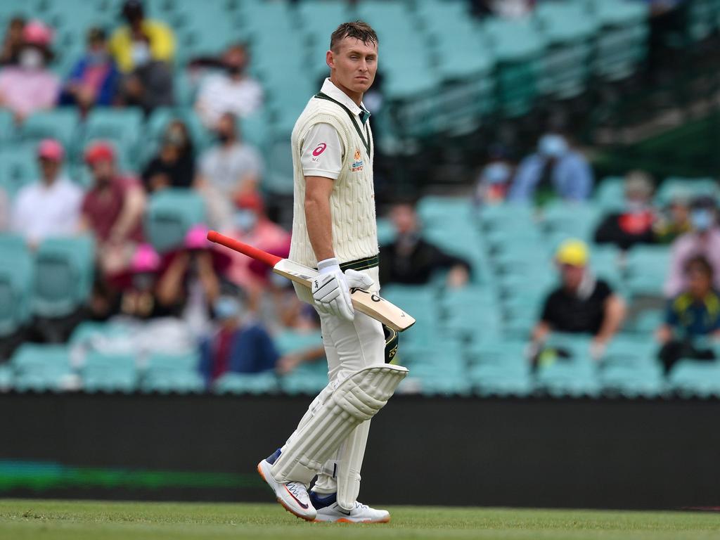 Has Australian batsman Marnus Labuschagne had his leadership cards marked by Cricket Australia? Picture: Saeed Khan/AFP