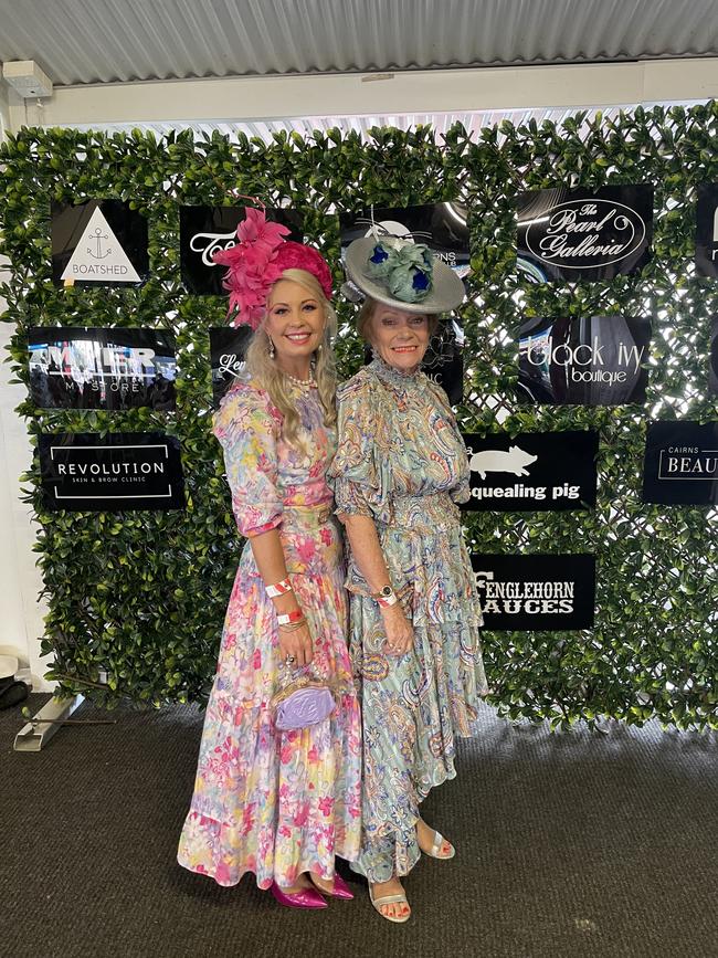 Kymberlee Cockrem and Bernice Patton at Cairns Cup Carnival on Saturday. Picture: Andreas Nicola