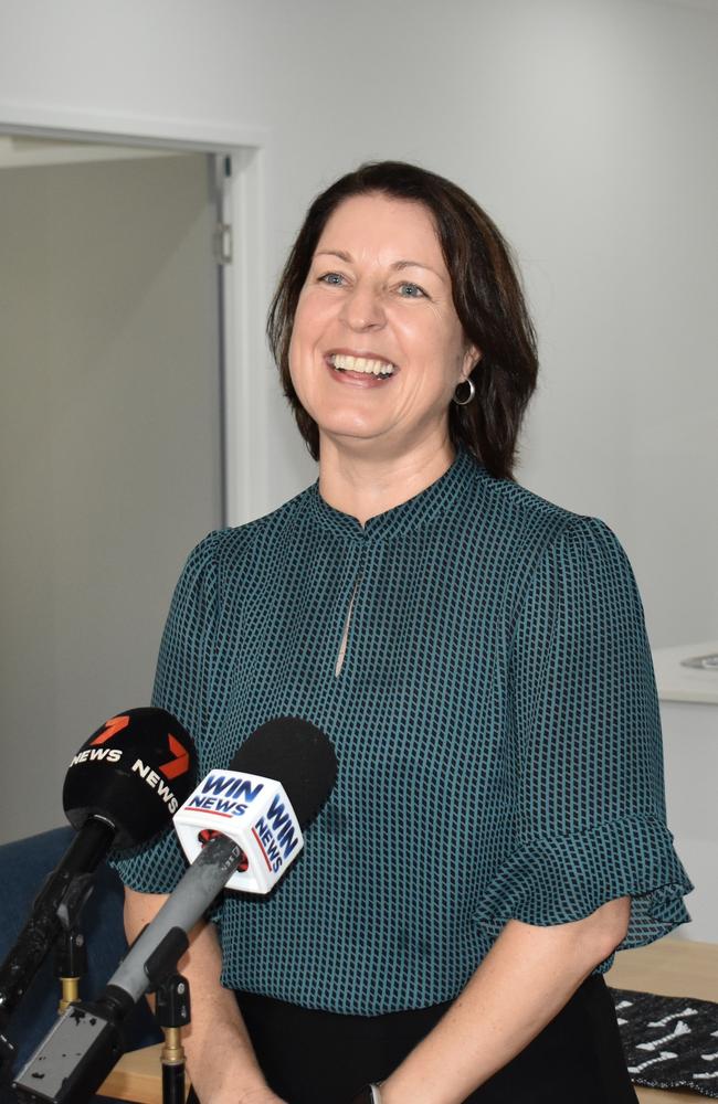 Endeavour Foundation executive general manager of home and community services Leanne Rutherford at the opening of new accessible housing in Mackay. Photo: Zoe Devenport