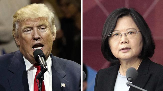 Us president-elect Donald Trump and Taiwanese President Tsai Ing-wen.