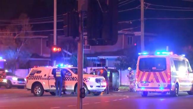 A﻿ man has been arrested after allegedly stealing a car and leading police on a wild chase in Melbourne's north. Picture: 9News
