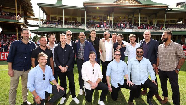 Adam Goodes with the 2012 premiership-winning Swans side. (Photo: Phil Hillyard )