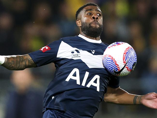 WELLINGTON, NEW ZEALAND - MAY 18: Roly Bonevacia of the Victory in action during the A-League Men Semi Final match between Wellington Phoenix and Melbourne Victory at Sky Stadium, on May 18, 2024, in Wellington, New Zealand. (Photo by Hagen Hopkins/Getty Images)