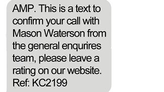 AMP have warned people to be on the alert for scam texts pretending to be from them.