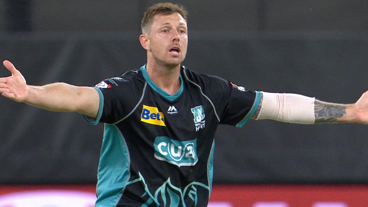 James Pattinson pleads with the umpire.