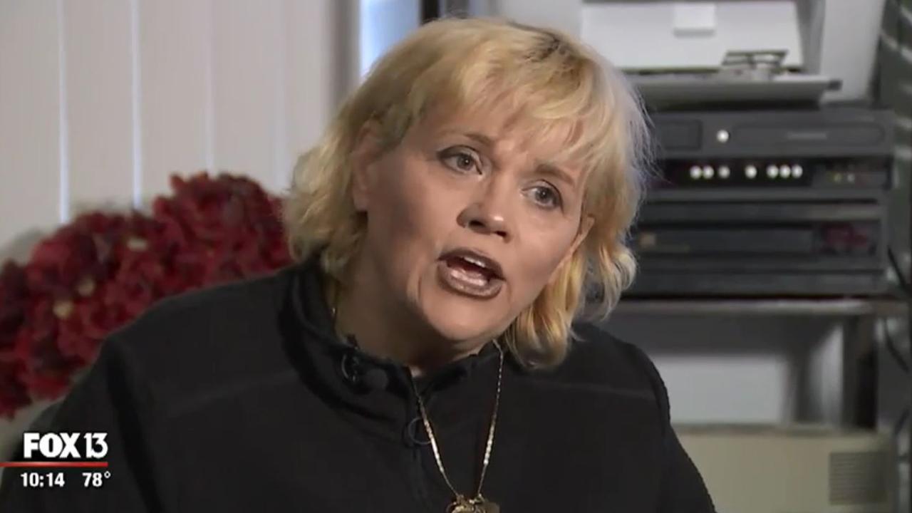 Samantha Markle giving a TV interview about bullying. Her book is being released on Friday. Picture: Fox13