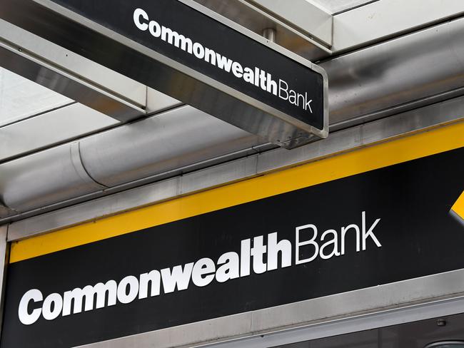 SYDNEY, AUSTRALIA - NewsWire Photos FEBRUARY, 12, 2021: General signage at a Commonwealth Bank of Australia (CBA) branch in Sydney. Picture: NCA NewsWire/Bianca De Marchi