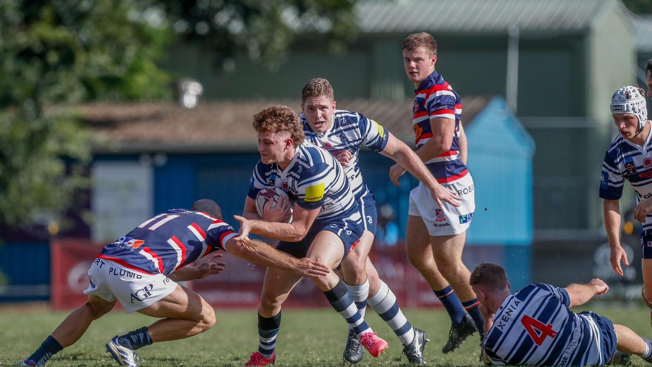 Action from the Australian Rugby Championships between Easts Sydney and Brothers at Crosby Park, 2025. Pic: Stephen Archer.