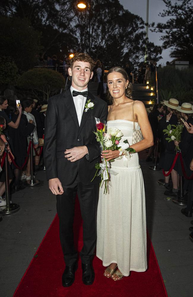 Bella Harth and partner Xavier Austin arrive at The Glennie School formal at Picnic Point, Thursday, September 12, 2024. Picture: Kevin Farmer