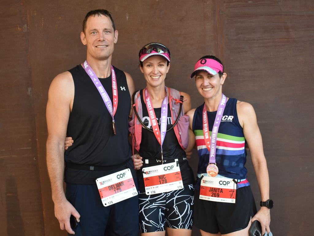 Delmar Badenhorst, Nicolene Badenhorst and Janita Ray did the half marathon at the annual Rocky River Run in Rockhampton on May 18, 2025.