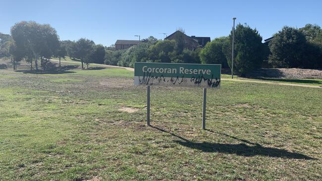 Corcoran Reserve at West Lakes where a half basketball court is proposed to go. Picture: Paula Thompson