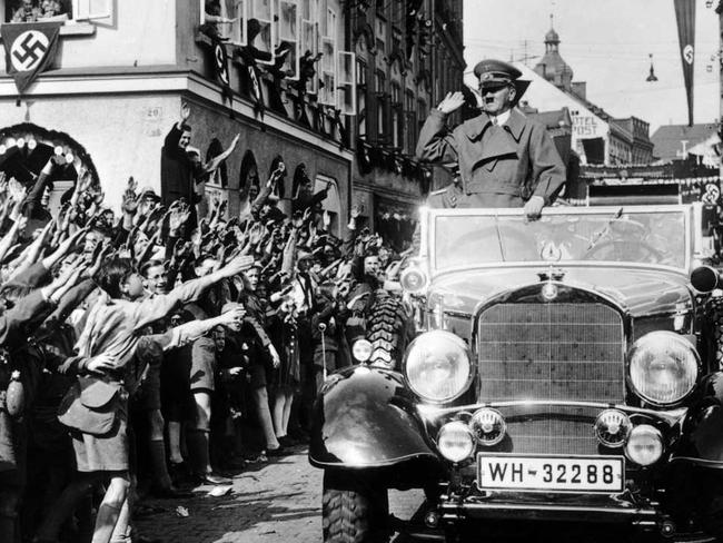 Adolf Hitler enters Eger in the Sudetenland on October 3, 1938. Picture: Supplied