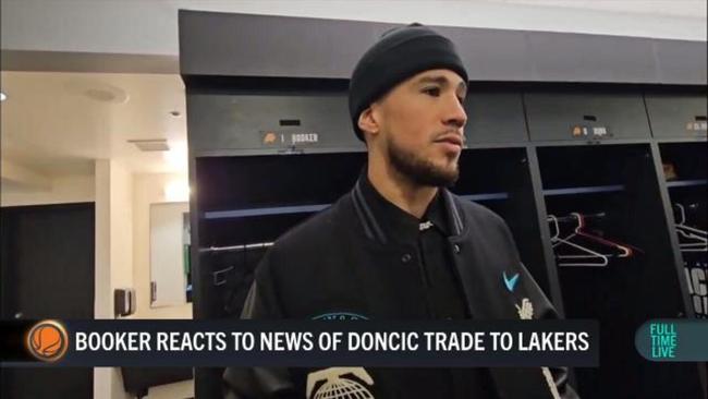 Booker reacts to Davis Doncic trade