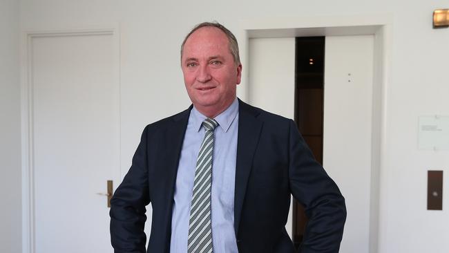Barnaby Joyce at Parliament House in Canberra. Picture: KYM SMITH