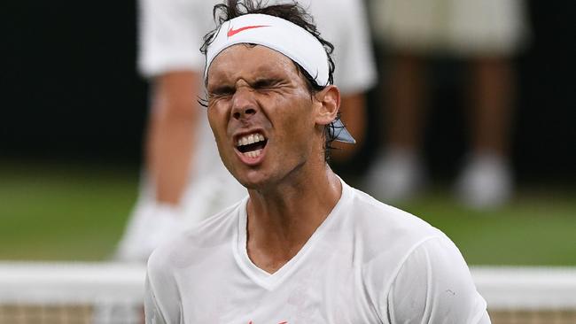 Nadal was furious after losing the third set.