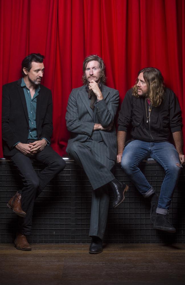 Kram says the trio has “70 years of rock’n’roll between them”. Picture: Eugene Hyland