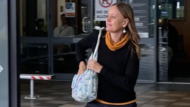 Catherine Pritchard outside Byron Bay Court House. She admitted to police her actions were “not OK“ and “not acceptable”.