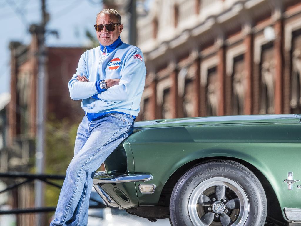 Chad was also an avid race car driver and took to the streets of Melbourne in 2016 as the face of the Motorclassica auto show. Picture: Jason Edwards