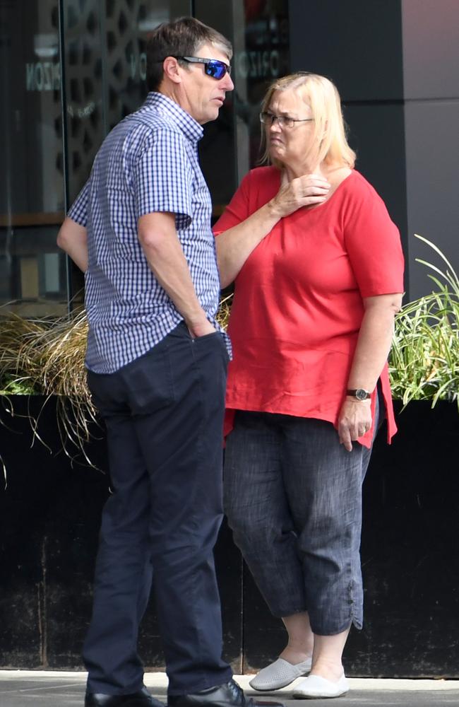 Stephen and Shaunagh Fowler are visibly distraught. Picture: Peter Whittle/News Corp Australia