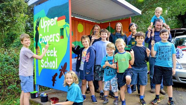 Upper Coopers Creek Public School recently turned a drab bus shelter into a colourful work of art.