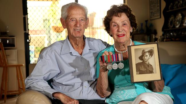 Peter and wife Berry Hackett at Port Kennedy. Peter Hackett served in the 2nd Heavy Anti-Aircraft Battery in Darwin in 1942. PICTURE: Colin Murty