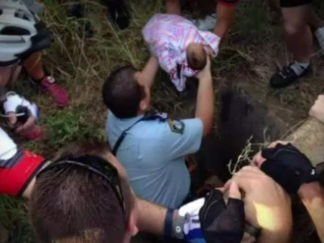 The baby boy rescued from a drain at Quakers Hill was a shock to the community.