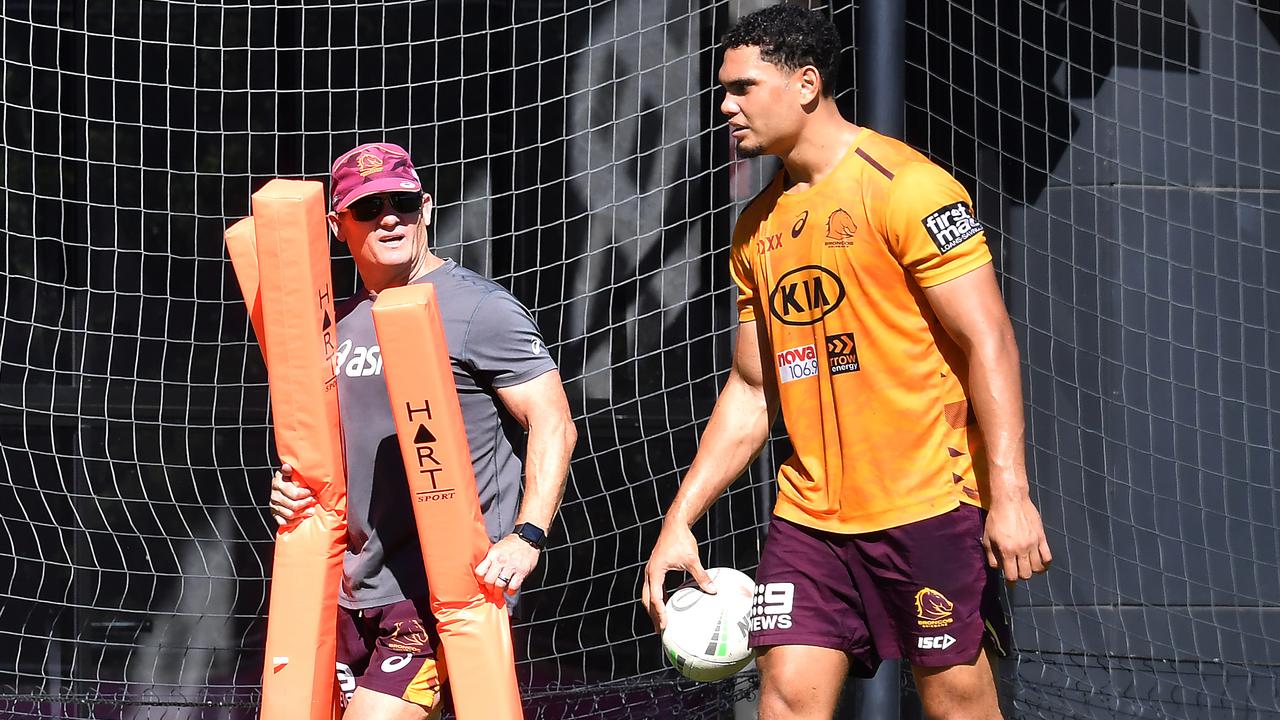 Kevin Walters reacts to Xavier Coates leaving the Broncos. Picture: John Gass