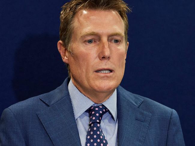 Australia's attorney general Christian Porter speaks during a press conference in Perth on March 3, 2021, after he outed himself as the unnamed cabinet minister accused of raping a 16-year-old girl. (Photo by Stefan Gosatti / AFP)