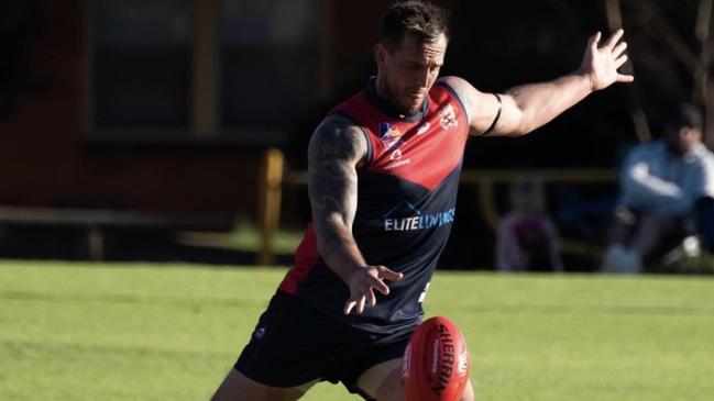 Chris Knapp in action for Eastern Park. He booted 22 goals in his return to the club. Picture: Supplied