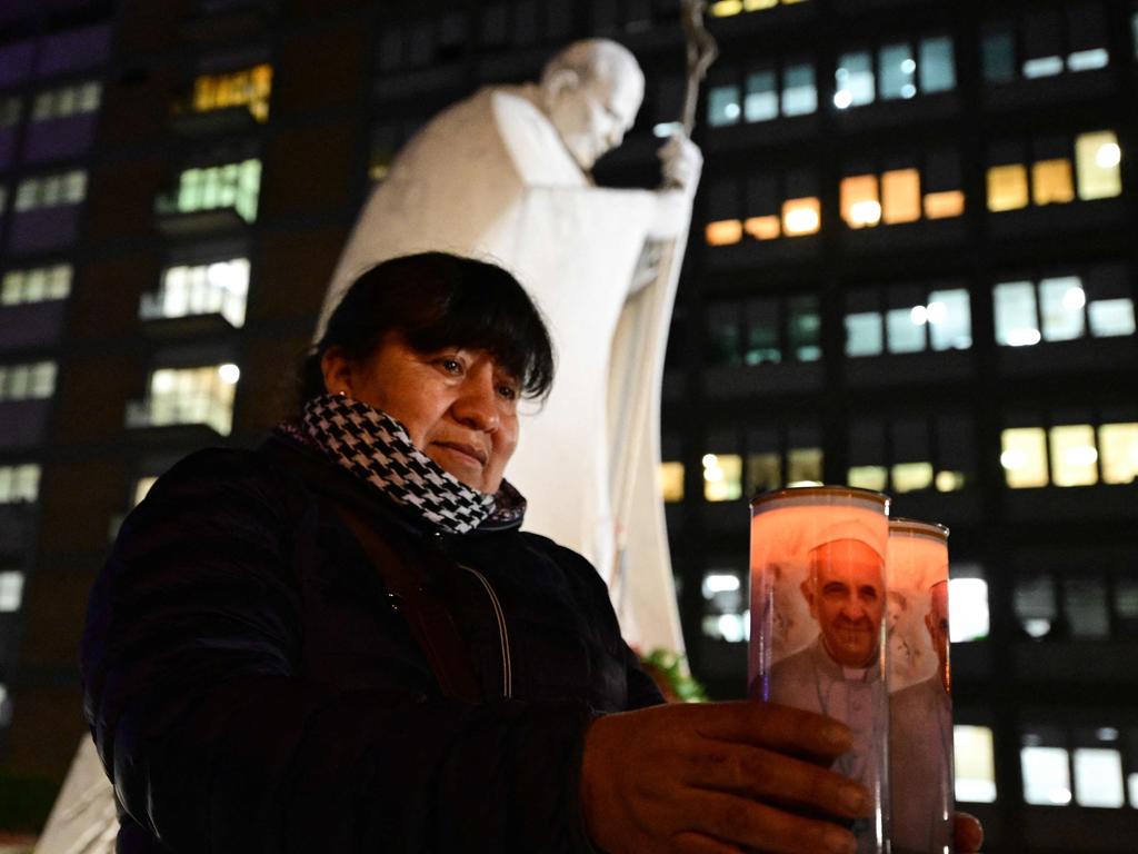 The Vatican said the Pope ‘is touched by the numerous messages of affection and closeness he continues to receive’. Picture: Tiziana Fabi/AFP