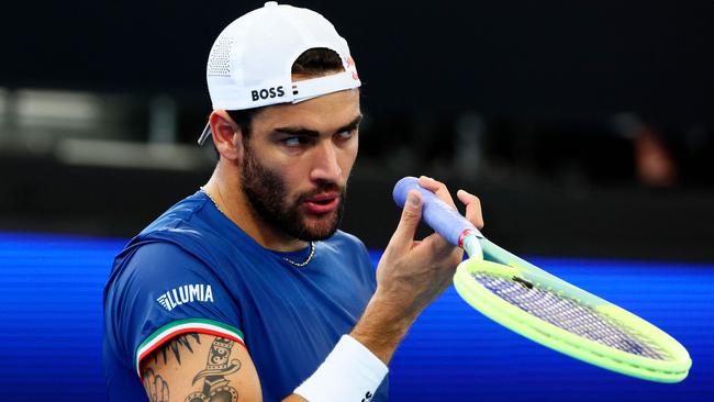 Italian tennis star Matteo Berrettini. (Photo by Patrick HAMILTON / AFP)