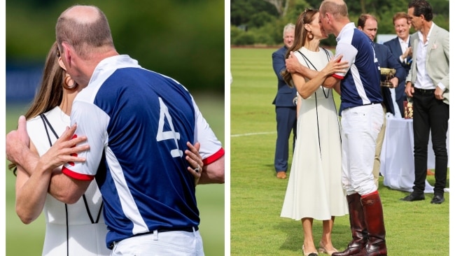 The couple appeared as in love as ever, kissing and wrapping their arms around each other. Picture: Mark Cuthbert / David M. Benett /Getty Images.