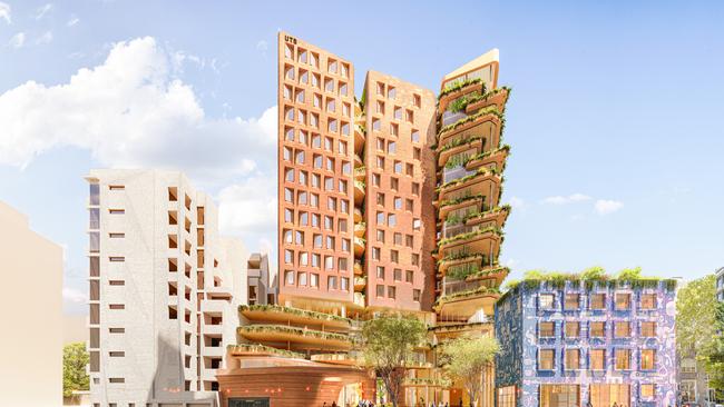 Impression of the National First Nations College at UTS which is planned to begin construction next year. (Warren and Mahoney, Greenaway Architects)