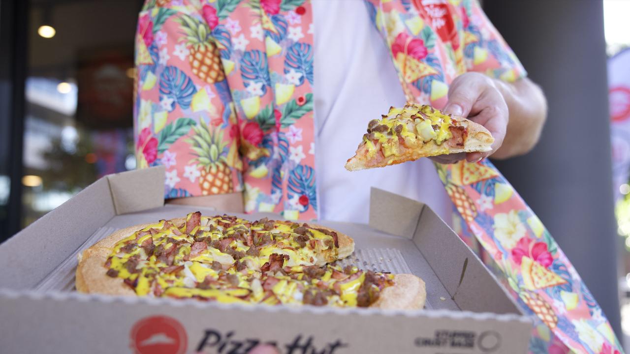 Customers can now order the “SpongeBob Pizza” from $16.45. Picture: Pizza Hut Australia