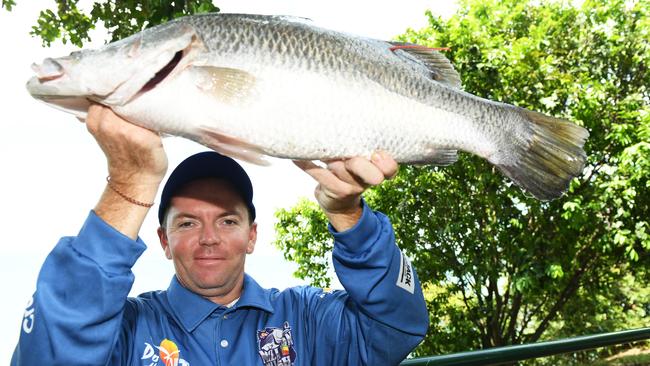 Paul Baunach caught tagged Barramundi in a previous fishing competition. Pic Katrina Bridgeford.