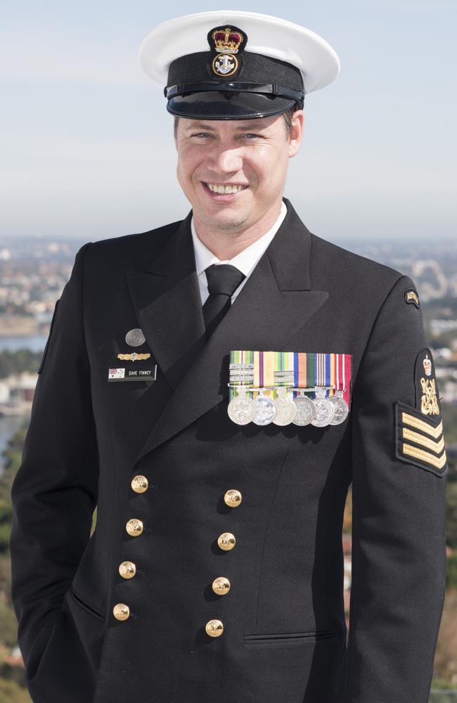 Dave Finney in his Navy uniform.