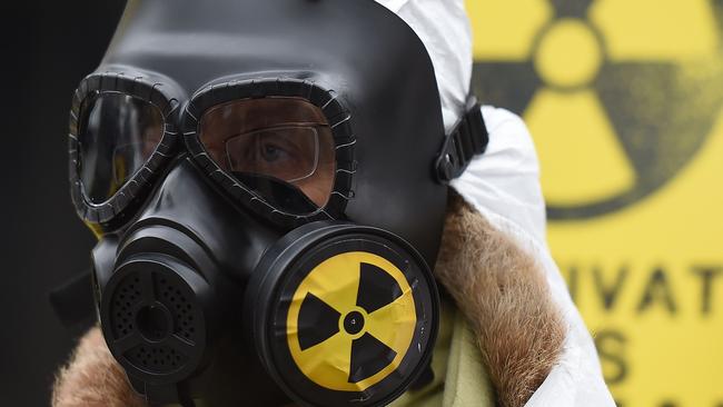 Antinuclear activists say the environmental record of the uranium mining industry is highly suspect. Picture: AFP