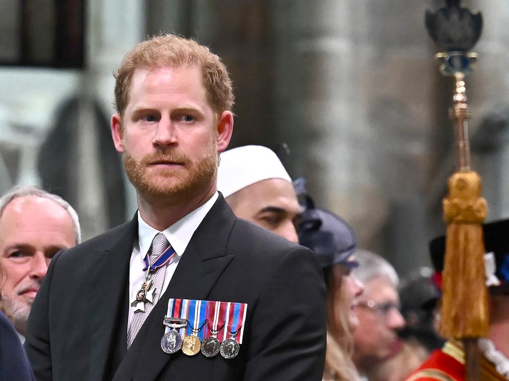 Prince Harry, Duke of Sussex attends the Coronation of King Charles III and Queen Camilla on May 6, 2023 in London, England. Picture: WPA Pool/Getty Images