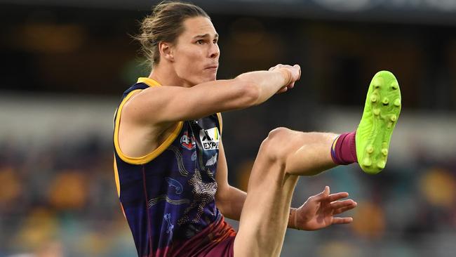 Eric Hipwood was the Lions’ worst culprit in front of the sticks, booting 0.3 in the narrow own over St Kilda. Picture: AFL Photos/Getty Images